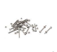 Vis à tête fraisée à empreinte hexagonale SOURCING MAP 20pcs Vis M2 x 20mm 22mm long Hex Socket moleté Cap Boulons Écrous