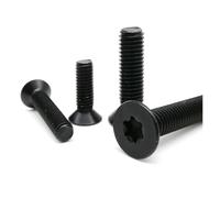 Vis à tête fraisée plate M2 M2.5 M3 M4 M5 M6 M8 Noir A2-70 304 en acier inoxydable à six pattes Torx
