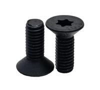 Vis à tête fraisée Torx à tête plate 10,9 boulons noirs de qualité M3-M8, 10 pièces, M10x30