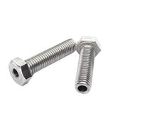Vis à tête hexagonale creuse en acier inoxydable DIN933, boulon fileté à trou traversant M4-M12 for l'installation de câblage de lampe(X50mm,M12 1pc)