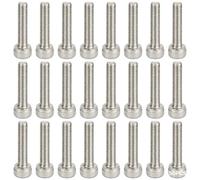 Vis à tête hexagonale creuse M3 x 10 mm, lot de 50, acier inoxydable, diamètre 3 mm, longueur 10 mm, finition argent, compatibles avec moyeux de roue, vis Allen en vrac pour montage précis