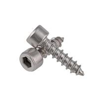 Vis à tête hexagonale, de serrage six pans creux, pointe, 10/20/30 pièces, vis autotaraudeuse, boulon bois en acier inoxydable 304 M3,5 M4 M5 M6 longueur 8-50 mm (8 (30 pièces), M3)(8mm(30pcs),M6)