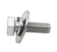 Vis à tête hexagonale externe en acier inoxydable M4 M5 M6 M8, grande rondelle plate, joint à ressort, boulon d'assemblage, 5 à 20 pièces(M8x18x24mm-5pcs)