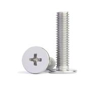 Vis à tête plate ultra-fine en acier inoxydable 304 A2, lot de 10 à 100 pièces, M1.6, M2, M2.5, M3, M4, M5, M6(30 mm)