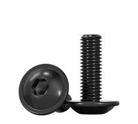 Vis à tête ronde à douille hexagonale noire en acier inoxydable 304 M2 M2.5 M3 M4 M5(M2x12mm 100pcs)