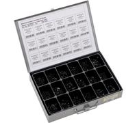 Vis à tôle à collerette PH tête ronde plate, zinguée noire - Assortiment SWG