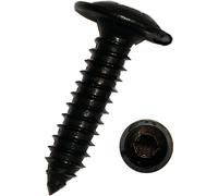 Vis à tôle avec collerette étoile en I 4,8x25 mm acier inoxydable A2 zingué noir, 100 pièces