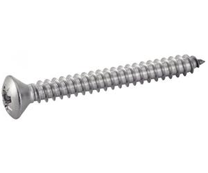 Vis à tôle tête fraisée bombée pozidrive forme C inox A2 DIN 7983 4,8X38 boîte de 200 ACTON- 624114,8X38