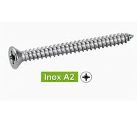 Acton Vis à tôle tête fraisée Pozidrive en C inox A2 PZ4.8 x 50 mm Boîte 200 – 624084.8X50