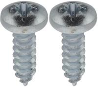 Vis à Tôle Tête Inox A4 Cylindrique Bombée Pozidrive, 4.8mm x 16mm, DIN 7981, Zinc Blanc, Lot de 80