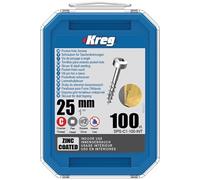 Vis à trous de poche 25 mm Revêtu de Zinc Pan-Head, Filetage épai - KREG - SPS-C1-100