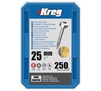 Vis à trous de poche Kreg 25 mm Revêtu de Zinc Pan-Head, Filetage épai - KREG - SPS-C1