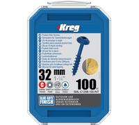 Vis à trous de poche 32 Blue-Kote™ Maxi-Loc, Filetage épai, 100 - KREG - SML-C125B-100-INT