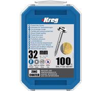 Vis à trous de poche 32 mm Revêtu de Zinc Maxi-Loc, Filetage fin - KREG - SML-F125