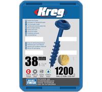 Vis à trous de poche 38 mm Revêtu de Zinc Maxi-Loc, Filetage épai, 1200 - KREG - SML-C150B-1200-INT