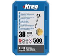 Vis à trous de poche 38 mm Revêtu de Zinc Maxi-Loc, Filetage épai, 500 - KREG - SML-C150-500-INT
