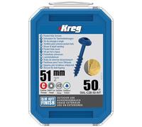 Kreg - 50 vis Blue-Kote - 8 x 51 mm - filetage épais - Maxi-Loc carré