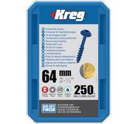 Vis à trous de poche 64 mm Blue-Kote™ Maxi-Loc, Filetage épai, 250 - SML- KREG - C250B-250-INT