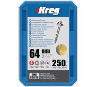 Vis à trous de poche 64 mm Revêtu de Zinc Maxi-Loc, Filetage épai, 250 - KREG - SML-C250-250-INT