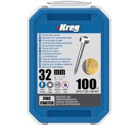 Vis à trous de poche Kreg Revêtu de Zinc Pan-Head, Filetage fin - SPS-F