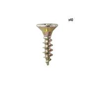 vis aggloméré pozidrivetete fraise acier bichromate - 1x4x15mm - 40 pcs