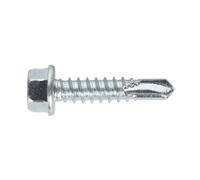 Vis Auto-Perceuses Sealey 5,5 X 25Mm Tête Hexagonale Zinc Paquet De 100 SDHX5525