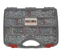 Vis auto-perceuses tête hexagonale acier zinguée blanc DIN 7504-K coffret de 905 - ULTIMA - COF155 Noir G