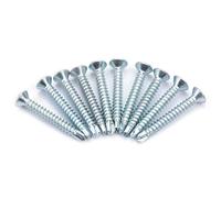 vis autoforeuse 4.8x50 metal Qiilu vis pour metal autoforeuse 40mm M4 2 Vis à Tête Plate 50 Pcs M4.2 Tête Plate Auto-perceuse Vis Autotaraudeuses Ensemble de Vis à Queue de Forage (M4.2 * 38(50PCS))