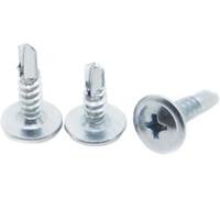 Vis autoperceuses en acier au carbone | Zinc bleu M4.2x13-50mm Pack de 50, tôle, goujons métalliques, toiture, décoration intérieure(19mm)