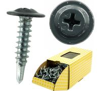Vis autoperceuses PGB-Fasteners à tête plate 4,2x19 mm RAL 7016 gris anthracite 1000 pièces.