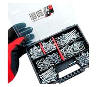 Vis autotaraudeuse 290 pièces, autoforeuse metal, autoperforante, boite a vis compartimentée, coffret visserie, bricolage professionnel, Lun Fix