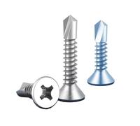 Vis autotaraudeuse à tête fraisée M2.9-M5.5 304, tête plate 410, autoperceuse, queue d'aronde, clou à queue d'aronde, alliage de fer(M4.2x19(70pcs) steel)