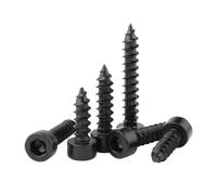Vis autotaraudeuse à tête hexagonale creuse noire M2 M2.6 M3 M3.5 M4 M5 M6, en nickel-zinc de classe 8.8, for haut-parleur(Black Zinc Plated,M3X6mm(50PCS))