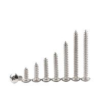 Vis autotaraudeuse à tête ronde cruciforme en acier inoxydable 304, petites tailles M1.4, M1.7, M2, M2.2, M2.6, M3, M3.5, M4, M5 et M6.(40mm,M3.5 x 50Pieces)