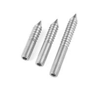 Vis autotaraudeuses à double tête et queue pointue M4 M6 M8 M10 304 en acier inoxydable for l'installation de fixation de meubles en bois(80mm,M6-2pcs)