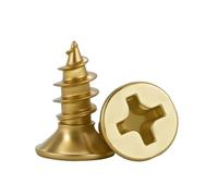 Vis autotaraudeuses à tête cruciforme KA en acier au carbone plaqué or, petites vis à queue conique à tête plate for l'électronique M2 M2.3 M2.6 M3M4(18mm,M2.6 (250pcs))