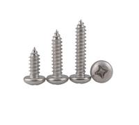 Vis autotaraudeuses à tête cylindrique Phillips en acier inoxydable 304, DIN7981 GB845 M2.2 M3 .5 M4 8, attaches bois