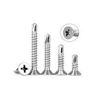 Vis autotaraudeuses à tête plate en acier inoxydable 304, 10 à 50 pièces, vis autoperceuses for tôle M3.9 M4.2 M4.8 M5.5(13mm (50pcs),M5.5)