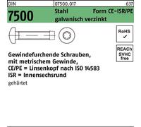 Vis autotaraudeuses DIN 7500 trempées M 5x12 -T vz 075000170050012