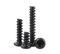 Vis autotaraudeuses en acier au carbone | Noir, plusieurs tailles pour les petits appareils électroniques, modèles, plastiques et bandes légères(M3.5X6mm-30pcs)