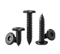 Vis autotaraudeuses hexagonales inversées en acier inoxydable 200 noir, 10 à 304 pièces, vis à bois for meubles à tête fine M2 M2.3 M2.6 M3 M4-M8(45mm,M6-20pcs)