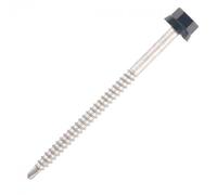 Vis bac acier SCELL-IT sommet nervuré Support bois - Ø6.3 x 150 mm - TH12 - Gris terre d'ombre RAL7022 - Sachet de 100 - ZTW-63150-7022