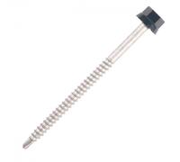 Vis bac acier sommet nervuré Support bois - Ø6.3 x 150 mm - TH12 - Bleu gris RAL5008 - Sachet de 100 - ZTW-63150-5008