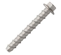 Vis béton en Acier Zingué - tête Hexagonal à embase - M10 x 100 - ESSBOX 24 PCS - SCELL-IT