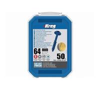 Kreg - 50 vis Blue-Kote - 8 x 64 mm - filetage épais - Maxi-Loc carré