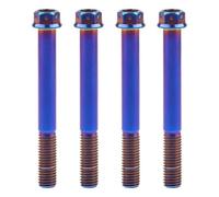 Vis, Boulon en titane M10 20/25/30/35/40/45/50/55/60/65/70/75/80/85, vis à tête hexagonale bride de 90mm for vélo réaménagé, 4 pièces