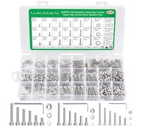 Vis Boulons et écrous, 820Pièces Vis à Tête Fraisée avec Six Pans Creux Tete Cylindrique Assortiment，avec écrou à Tête Hexagonale Assortiment Kit-M2 M3 M4