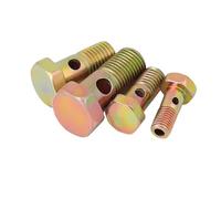 Vis creuse à Double hexagone à trou unique, boulon de moteur Diesel/tuyau de retour d'huile, Joint de charnière, boulon de débordement hydraulique, M6M8M10-M27(5pcs M8x1x24)