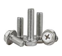 Vis d'assemblage à tête hexagonale, vis, boulons 10-20 pièces M4 M5 M6 304 croix Phillips en acier inoxydable(40mm, 10PCS color 09)(16mm,M4 20pcs)