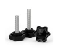 Vis de bouton à main en plastique acier au carbone | 15 pièces M6x12mm tête 25/32/38mm en acier au carbone en plastique : serrage en T(M6 (Head 32mm))